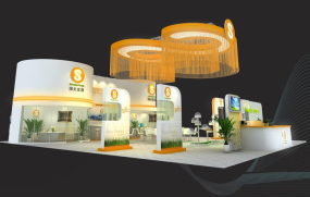 光伏展展台设计,锦州阳光能源光伏展台设计效果图